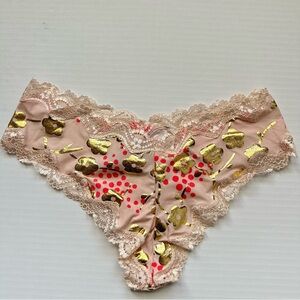 New Victoria’s Secret 2012 Cheeky Lace Floral Panties Large Vintage Y2K